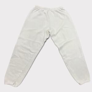 Athletech High Rise Elastic Drawstring Waist Sweat Pants White